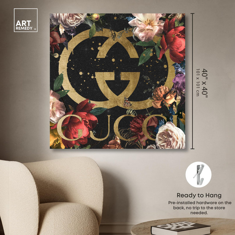 Glam, art noir sur toile noir, H 40 po x l 40 po, Toile tendue