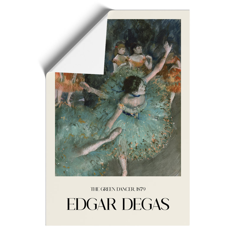 Green Ballet Ballerina Dancers Print by Edgar Degas - Frameless Print, 30cm H x 21cm W x 0.1cm D