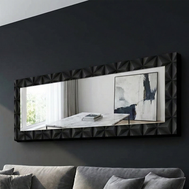 Miroir pleine grandeur modern Mudoch, 3D géométrique
