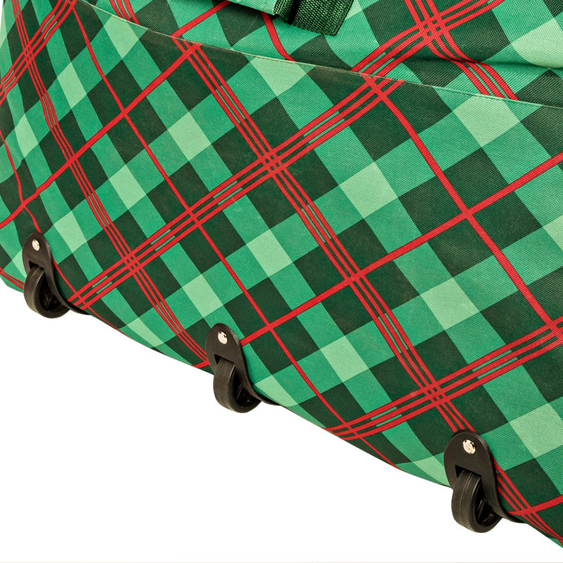 Rangement pour arbre de Noël H 21 po x l 26 po x P 63 po, Vert clair / rouge
