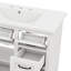 Meuble-lavabo de 36 pouces avec lavabo, lavabo en céramique et 2 tiroirs avant