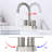 2 Handles Bathroom Sink Faucet, Brushed Nickel Centerset RV Bathroom Faucets For 3 Hole-121290927