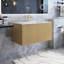 Meuble-lavabo mural moderne à rayures avec lavabo et tiroir à fermeture en douceur-901859948