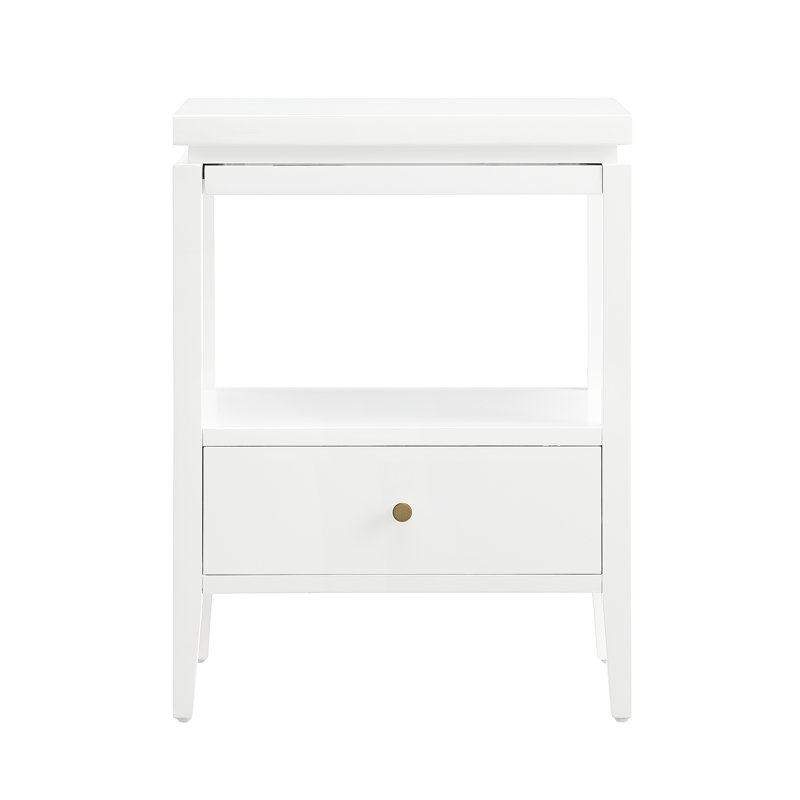 1-Drawer Nightstand, White