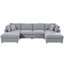 Grand canapé modulaire en forme de U de 128 po avec 2 repose-pieds mobiles-707860762