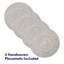 Ensemble de 4 napperons ronds en coton tissé deux tons 15 po-116419594