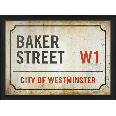 « baker street », art textuel encadré London Street
