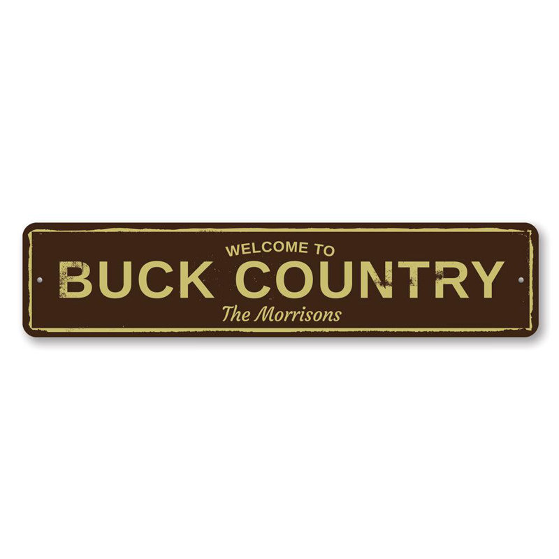 Plaque en aluminium Buck Country, H 4 po x l 18 po x P 0,04 po, Oui