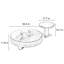Modern round natural stone coffee table set
