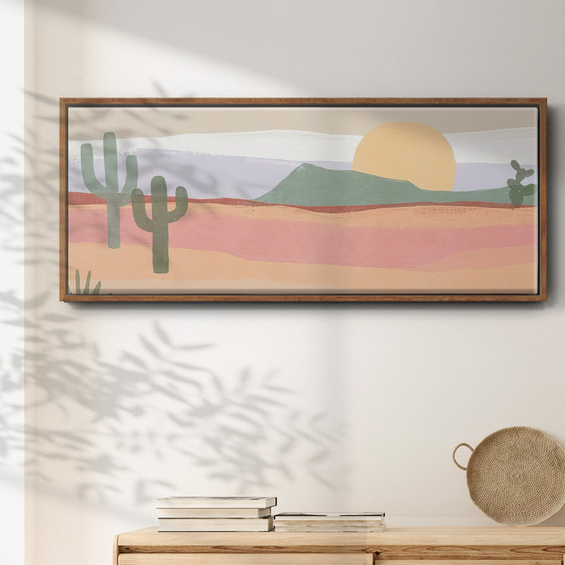 Cactus Plateau I - toile encadrée, H 12 po x l 30 po