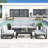6 - Piece Outdoor Modular Sectional Set with Coffee Table-2140843251