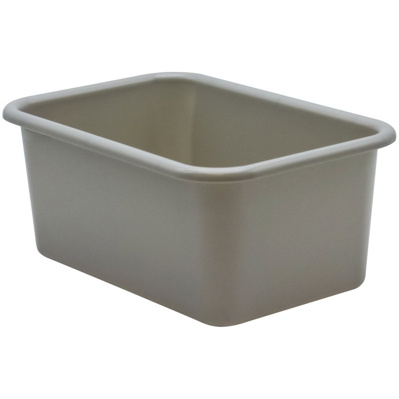 Ensemble de bacs en plastique, gris, H 7,75 po x l 11,38 po x P 5 po