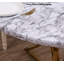Nappe ronde en vinyle avec revers à bord élastique et envers élastique, nappe imperméable à l'huile pour 45 à 56 po