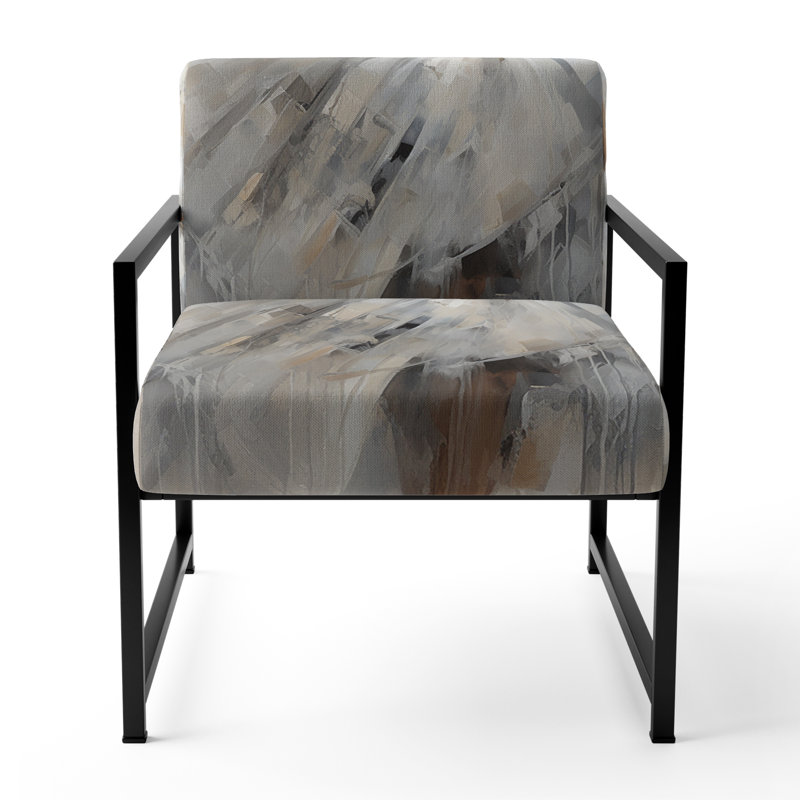 Chaise contemporaine contemporaine avec accoudoirs rembourrés et symphonique I contemporaine, Noir