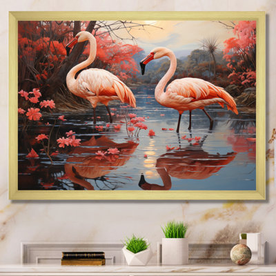 Flamant flamant rose pastel - imprimé