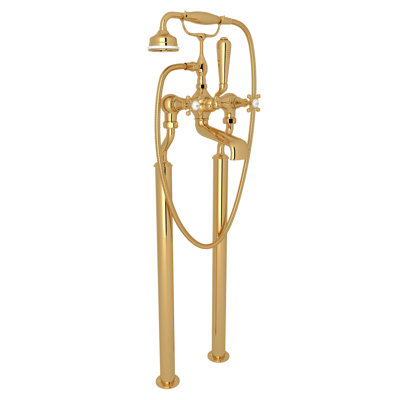 Georgian Era Exposed Floor Mounted Clawfoot Tub Faucet