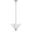 Suspension Florenza à 2 lumières de 40,6 cm (16 pouces) en laiton satiné/sauge avec verre vaporeux effet nuage.-611974624-611974631