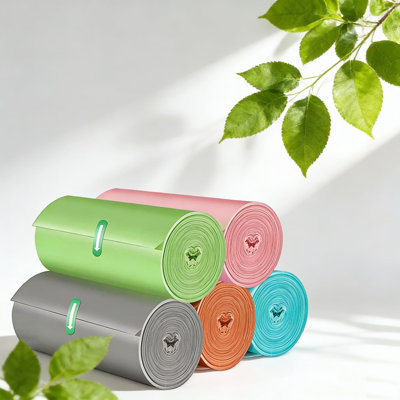 Biodegradable Small Trash Bags 4 Gallon, 150 Count Extra Strong Leak-Proof Garbage Bags For Bathroom, Bedroom, Office, And Kitchen