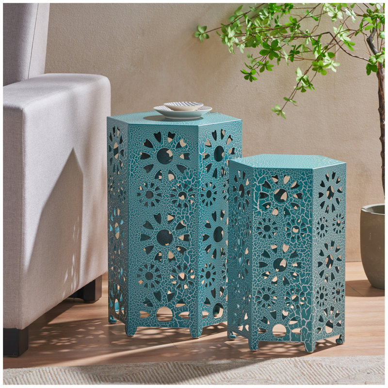 Table d'appoint ELiana, Sarcelle
