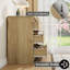 Commode 9 tiroirs en bois pour chambre à coucher, grande commode de rangement avec plateau large, naturel-1333533652