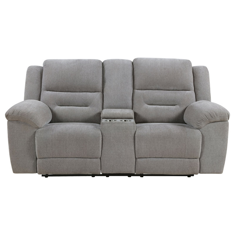 Rodden Chenille Upholstered Reclining Loveseat Grey