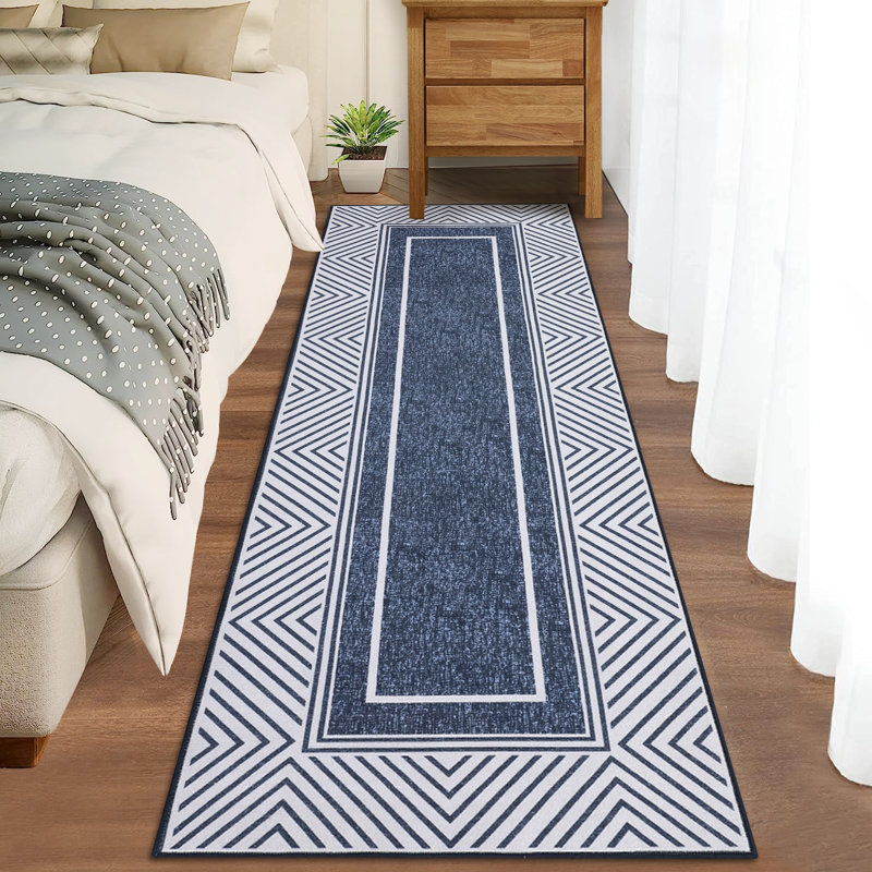 Emisha Washable Geometric Rug, Runner 2' x 6'