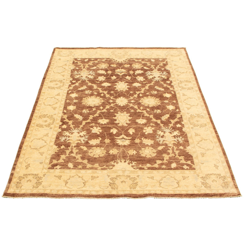 Tapis intérieur en laine l 5 pi 10 po x 9 pi 1 po one-of-kind à la main-noué la 2010 ushak Barwyn