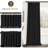 100% Blackout Curtains Linen Textured Solid Thermal Insulated Curtains & Drapes For Living Room Bedroom (50" Wide, Set Of 2)-565735944-558668438
