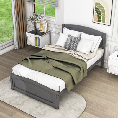 Lit plateforme simple avec tête de lit Urita
