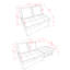  Fauteuil-lit inclinable convertible 4-en-1 avec structure en bois robuste, revêtement en polyester, idéal pour le salon, la chambre à coucher ou les petits espaces, conception confortable, élégante et durable, bleu