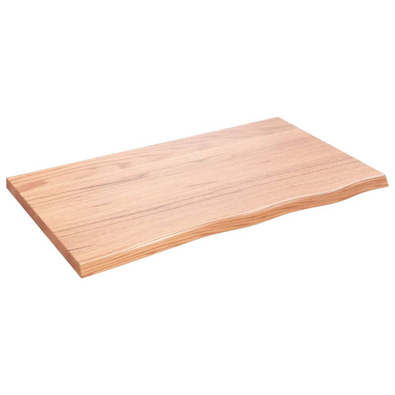 Harvans Oak Solid Wood Floating Shelf, 1.6" H x 39.4" W x 23.6" D