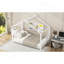 Lit plateforme simple en métal, blanc