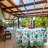 Floral Brush Stroke Print Cotton Round Tablecloth