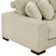 Grand canapé modulaire double rembourré en velours côtelé avec 3 sièges et coussins réglables en bois de couleur beige Canapé surdimensionné confortable Assemblage facile Aucun outil supplémentaire requis et sans effort