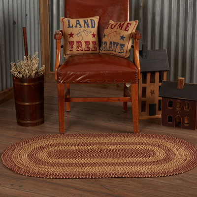 Tapis bourgogne / brun clair à motif géométrique Amaelle