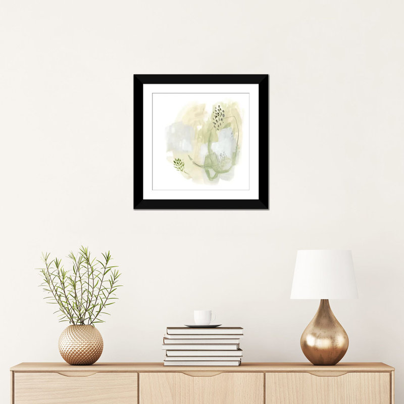 « intermezzo i », reproduction sur toile, Papier d'art encadré noir, Blanc, H 24 po x l 24 po x P 1 po