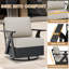 Ensemble de conversation pour patio 7 pièces, 2 chaises de patio pivotantes, canapé et tables-871346955