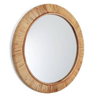 Navarrette Rattan Round Wall Mirror