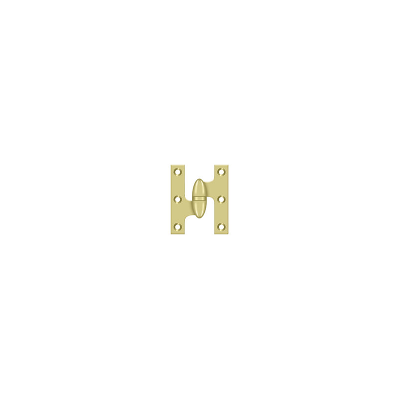Hinge, Polished Brass, Left Hand