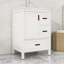 Meuble-lavabo de salle de bain avec lavabo en céramique, support de porte de rangement et 3 tiroirs-577481143