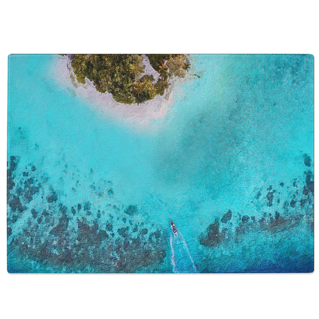 Tempered Glass Alifu Atoll in the Maldives Chopping Board