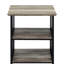 Mobilier de chambre à coucher rustique industriel et ouvert avec table de chevet 1pc
