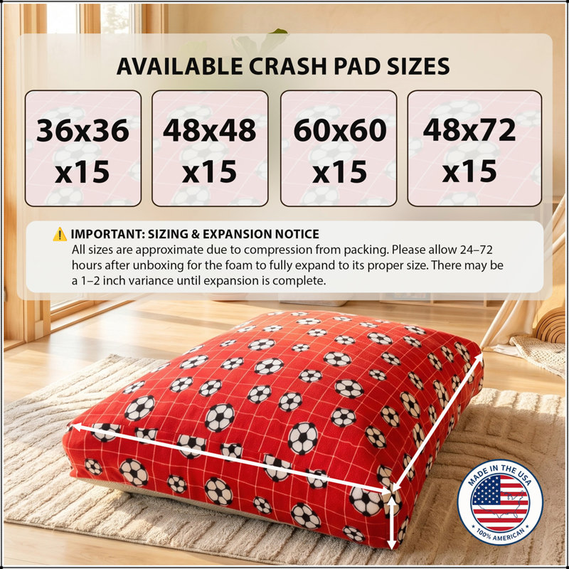 Coussin sensoriel - blocs en mousse souple, housse lavable amovible, fond antidérapant, tissu molletonné, idéal pour sauter et se détendre - 36 po