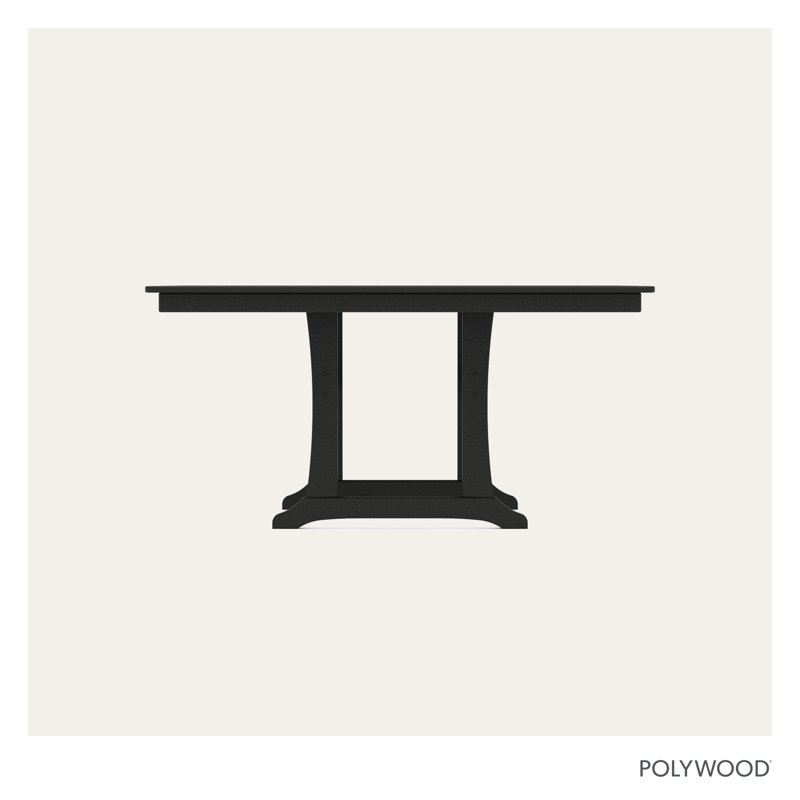 Nautical Trestle 59" Dining Table, Black
