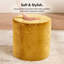 40cm Wide Round Floral Pouf Ottoman