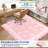 Scalloped Edge Bow Print Area Rug, Washable Non-Slip Low Pile Carpet for Living Room Bedroom, Cute Lace Border Soft Floor Mat for Home Decor-803582634-803582628