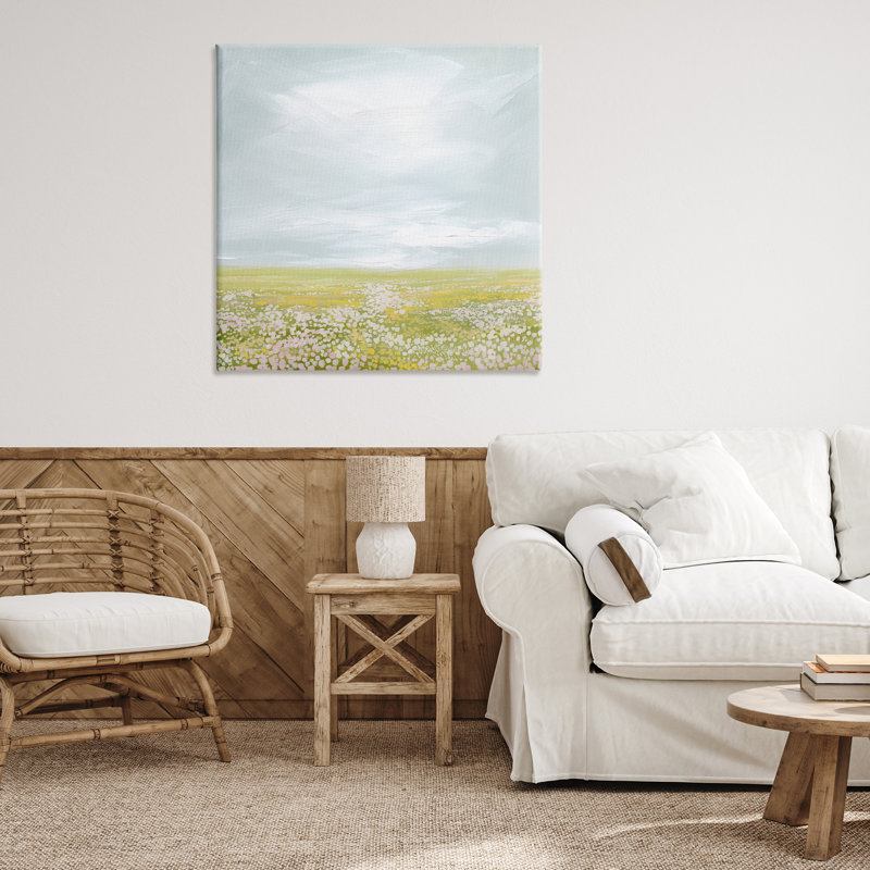 «Vast Spring Meadow», art mural sur toile par Grace Popp, H 36 po x l 36 po