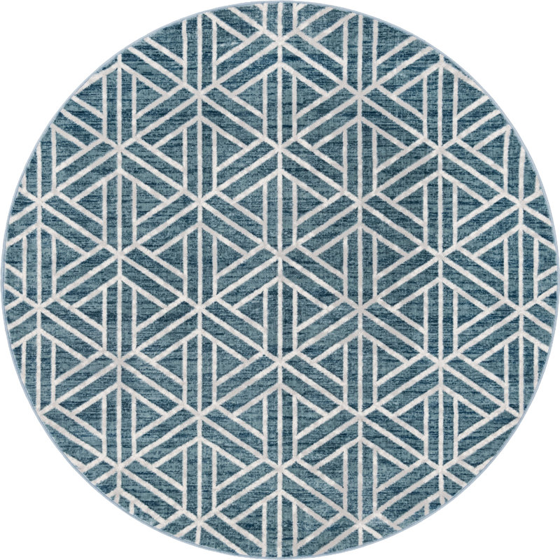 Nucla Geometric Indoor Rug, Round 8'
