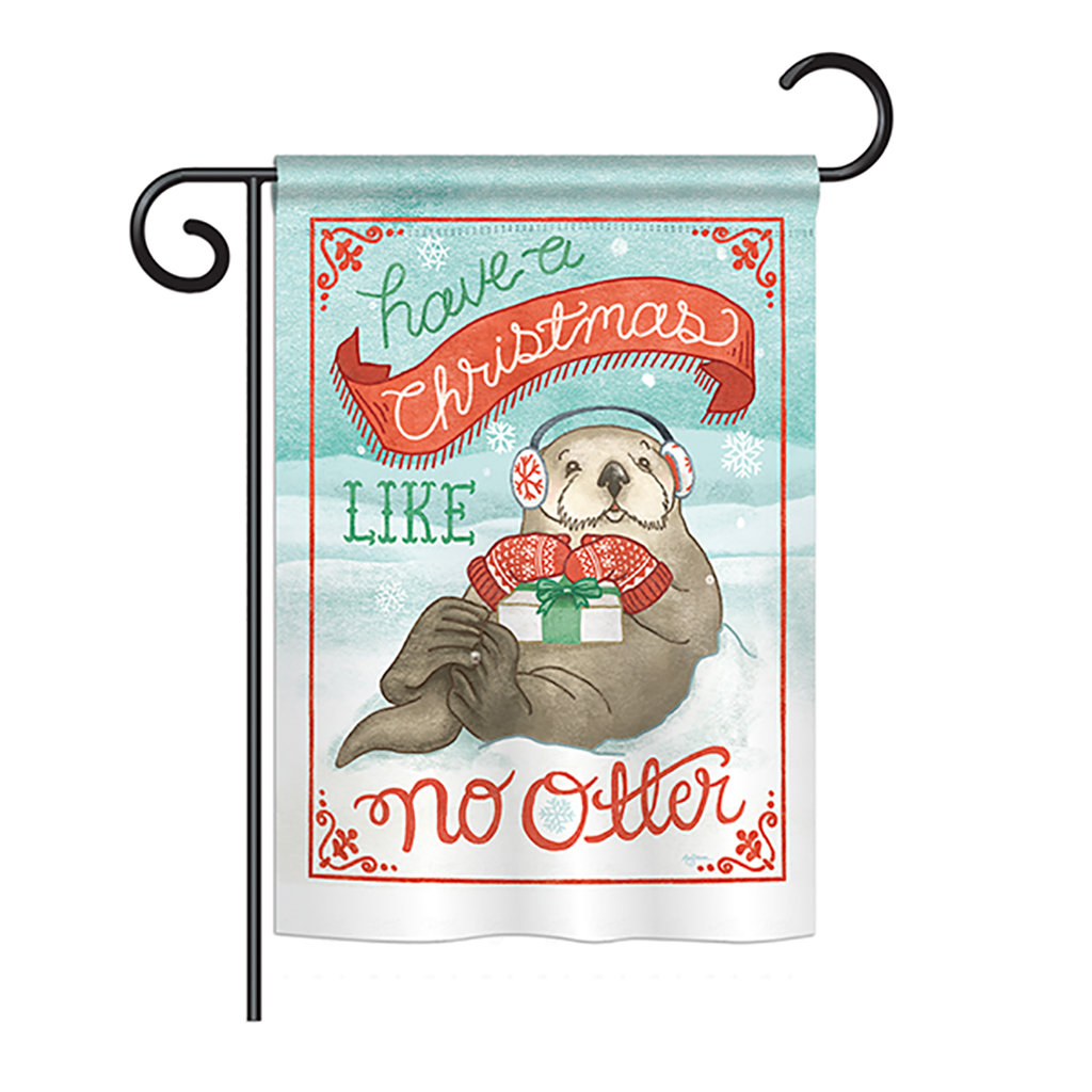 Baghdo Christmas Like No Otter Winter 2-Sided 19 x 13 in. Garden Flag The Holiday Aisle® 