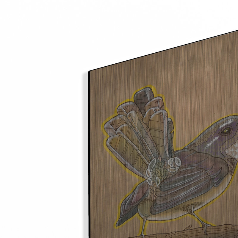 Art mural en métal luxueux «Tails Up» par Bebe Keith, 12 po x 16 po, H 16 po x l 12 po
